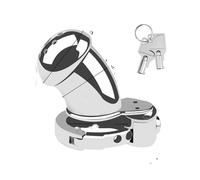 Adjustable Male Chastity Cock Cage Penis Lock Adjustable Penis Ring Chastity Cage BDSM Sex Toys Drop Shipping White Six One Size