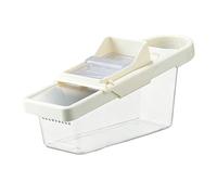 Adjustable Mandoline Slicer for Kitchen with Transparent Container, Veggie Chopper, 304 Stainless Steel Panel, Rounded Corners, Mandoline Food Slicer, Fruit and Onion Cutter