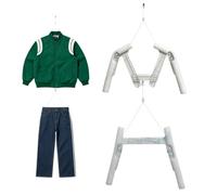Adjustable Mannequin Form Invisible Hanger, 2 Pack Invisible Hang Acrylic Dress Form, Foam Protection, Portable Clothes Garment Rack Display for Retail Boutique