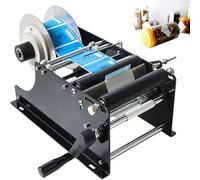 Adjustable Manual Labeller for self-Adhesive Bottles,Semi-Automatic Label Applicator,Fast and Accurate for Round Bottles and cans
