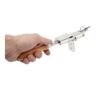 Adjustable Manual Rug Tufting Tool, Handheld Manual Tufting Tool, Stainless Steel and Wood Construction with 3-12mm Tuft Length Adjustment, for Tufting Enthusiasts, Art Students and DIY Crafters