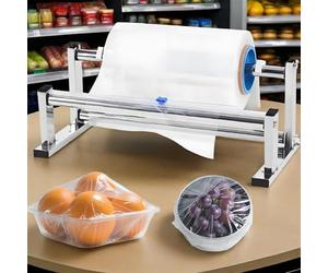 Adjustable Manual Stretch Film Dispenser with Sliding Cutter for Warehouses & Markets - Efficient, Easy-to-Use, Heavy-Duty Packaging Tool for Optimal Performance