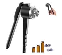 Adjustable Manual Vial Crimper for 11-20mm Flip Caps - Stainless Steel Hand Capper Tool for Home Canning, Labs & DIY, Quick Seal