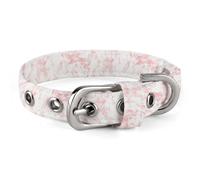 Adjustable Marble Rose Gold Dog Collar,Comfortable Pet Collar for Small to Medium Dogs