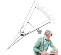 Adjustable Marking Gauge - Leather Scribing Tool with 0-20mm Screw Adjustable Ruler | Stainless Steel Mini Compass for Leatherwork, Woodworking & Metal Craft | Straight & Bend Head Design