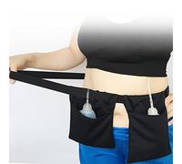 Adjustable Mastectomy Drain Holder Drainage Pouch for Bilateral Mastectomy/Breast Explant Surgery/JP Drain/Tummy Tuck/Breast Reduction, Post-Surgery Accessories(Black)