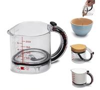 Adjustable Measuring Cup 4-in-1 Measurings Cup with Adjustable Base Easy Pour Measuring Cups Multi-Functional Push MeasuringCup with Scraper-Style Seal Base Liquid Dry MeasuringCup for Cooking Baking