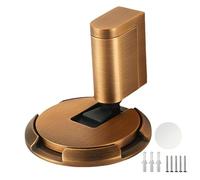 Adjustable Mechanical Door Stopper - Heavy Duty Windproof Floor Door Holder with Adhesive & Screws,No Drilling Required,for 3/4 Inch High Door Gaps,Indoor Use,Matte Brown Bronze Finish