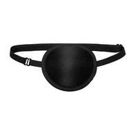 Adjustable Medical Eye Patch Set, 2PCS Comfortable Black Eye Patch for Left or Right Eyes, Reusable Amblyopia Eye Cover for After Surgery Recovery