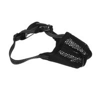 Adjustable Mesh Dog Muzzle Quick Release Buckle, Black | Polyester Soft Mesh Construction, Breathable Design for Grooming Sessions, Public Places, Simple Cleaning