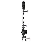 Adjustable Metal Bracket Motorcycle Camera Monopod Holder Invisible Selfie Stick Rear View Bracket Handlebar Bracket Mount for Bicycle Motorcycle