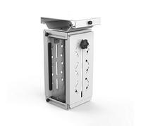 Adjustable Metal CPU Stand Under Desk Holder with 180° Swivel Heavy Duty Supports Up to 15kg - Computer Tower Case Stand