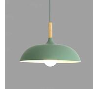 Adjustable Metal Dome Ceiling Pendant Light - Wood Hanging Lamp for Dining Room, Kitchen, Bedroom, Hallway, and Breakfast Bar - Modern Embedded Mounting Design