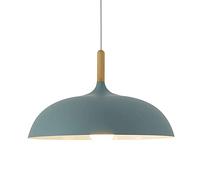 Adjustable Metal Dome Pendant Light - Wood Ceiling Lamp for Dining Room, Kitchen, Lounge, Bedroom, Hallway - Stylish Embedded Mounting Design for Breakfast Bar