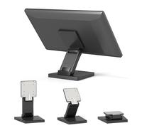 Adjustable Metal Folding Monitor Bracket for Touch Screen Desk Mount with VESA Hole 75x75mm&100x100mm All in Single PC Stand (Black)