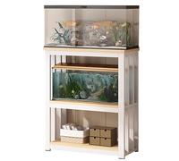 Adjustable Metal Frame Tank Stand for Storage and Display in Living Spaces