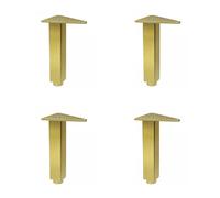 Adjustable Metal Furniture Feet, 4 Pieces Brushed Gold Replacement Legs for Sofas, Cabinets, and Footstools, Aluminum Alloy Support Legs, 300mm
