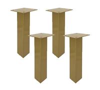 Adjustable Metal Furniture Legs - 4 Pack Stainless Steel Square Table Feet Sofa Risers Desk Legs Perfect for Home & Office Furniture Replacement