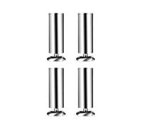 Adjustable Metal Furniture Legs for Bed Sofa Desk Chair Bathroom - 4 Pack Waterproof Silver Finish 3.6 cm Height Adjustable Sturdy and Stylish.
