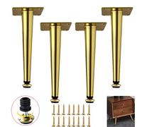 Adjustable Metal Furniture Legs for Sofa TV Stand Table - 38.5 cm Straight Conical Replacement Feet with 0.1 cm Height Adjustment Durable & Stylish Design