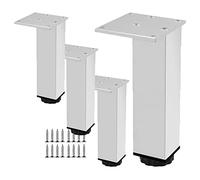 Adjustable Metal Furniture Legs for Tables and Cabinets, 4 Pcs, Replacement Support Legs, 10cm to 40cm Height