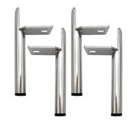 Adjustable Metal Furniture Legs for Tables and Sofas, Height 13-20 cm, Includes Screws and Protectors, Sl esign, 4-Pack