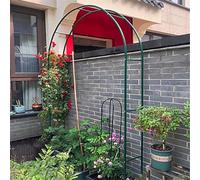 Adjustable Metal Garden Arch TrellisFree Standing Climbing Plants Support for Roses Outdoor Indoor Wedding DecorDark Green 300x220x40CM
