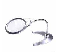Adjustable Metal Hose LED Magnifying Mirror 130mm with Dual Magnification Options 5X and 2X for Close-Up Inspection and Assembly Tasks