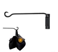 Adjustable Metal Lantern Hook Bracket, Garden Wall Mount, Elegant Design for Hanging Various Decor Items (Black 41x12)