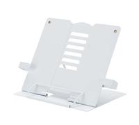 Adjustable Metal Laptop Stand and Reading Holder - 68° Angle Desktop Riser Page Clip | Neck Fatigue Relief Foldable Music Stand | Tablet Bookshelf - Student Teacher School Gift Side