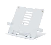 Adjustable Metal Laptop Stand & Reading Holder - 68° Angle Desktop Riser Page Clip | Neck Fatigue Relief Foldable Music Stand | Tablet Bookshelf - Student Teacher School Gift Office