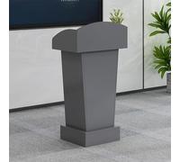 Adjustable Metal Podium - Curved Presentat Stand for Professal Conferences, Religious Services, Portable Speaker Support, Ideal for Public Speaking and Events