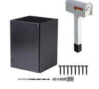 Adjustable Metal Post Supports - Stainless Steel Post Brackets with Screws for Deck Railings, Wooden Fences, Porches, Floors, and Gazebos. Durable Protection Feet.