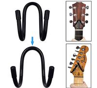 Adjustable Metal Rack - Universal - Guitar Hanger and Guitar Wall Mount Bracket Holder, Modern and unique Design for Bass Acoustic Electric Guitars Ukulele Folk Violin Mandolin Banjo Stand, 2/PK