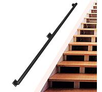 Adjustable Metal Railing for Indoor/Outdoor Use 360 cm Stylish Black Wrought Iron Safety Barrier with Wall Mount and Elegant Design Perfect for Home and Garden,330cm