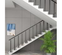 Adjustable Metal Railing System 70-151 cm High Indoor & Outdoor Staircase Balcony Deck Veranda Safety Barrier - Available in 2-10 Pieces