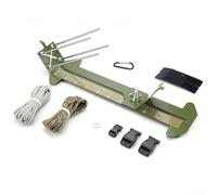 Adjustable Metal Rope Braider Weaving Tool Kit for DIY Bracelets, Stainless Steel Craft Maker with Slider Frame for Outdoor Camping Gear(Dark Green)