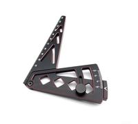 Adjustable metal ruler designed for 1/8 and 1/10 scale RC cars with 15 degree camber adjustment to optimize vehicle tuning and handling (Black and Red)