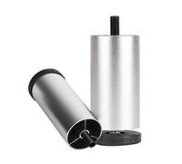 Adjustable Metal Sofa Legs 25cm/9.8in - Silver Replacement Support Feet for Sofas Chairs Cabinets -M8 Height-Adjustable Furniture Legs for Home Decor