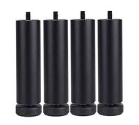 Adjustable Metal Sofa Legs 4-Pack Furniture Feet for Cabinets DIY Replacement Legs 39 Customizable Black 15cm/6in M8 Design.