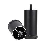 Adjustable Metal Sofa Legs - Sturdy Replacement Support Legs Height Adjustable M8 25cm (9.8in) Black - Ideal for Sofas Cabinets & Furniture Upgrades