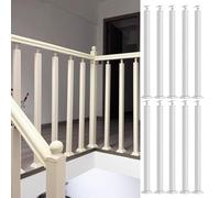 Adjustable Metal Stair Balusters - Indoor Staircase Railing Kit with Connector & Shoe Square Post il for Safe Banister& Stylish Design for Home Safety