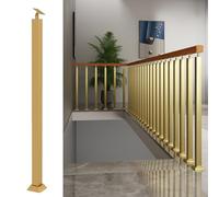 Adjustable Metal Stair Post for Indoor & Outdoor Use Square il Support 270° Rotatable Design and Stylish Easy Installation - Perfect for Stairs & Balconies