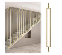Adjustable Metal Stair Spindles: Universal Fit for Level and Sloped Stairs, Floor-to-Ceiling Iron Balusters with Installation Kit,Style B,80inch/203cm