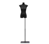 Adjustable Metal Stand Female Half Body Mannequin - Realistic Wood Bionic Arms, For Fashion Apparel Display & E-commerce Product Shooting(Torso)