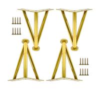 Adjustable Metal Table Legs, 4-Pack, Black, Gold & Silver, Replacement Legs for Soft Desks, 10-60 cm Height Options, Sturdy Furniture Feet for Home & Office