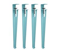 Adjustable Metal Table Legs, F-shaped Clamp Design with Floor Protectors, No Punching Needed, for DIY Dining Desks