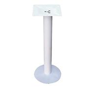 Adjustable Metal Table Legs for Bar & Kitchen 40-120cm Height 200Kg Capacity Round Design Perfect for DIY Furniture & Breakfast Tables (White 65cm/25.6in)