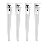 Adjustable Metal Table Legs for DIY Coffee Table & Console, Iron Desk Legs, No Punching Design, Durable, Protects Desktop, Modern White