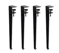 Adjustable Metal Table Legs for DIY Coffee Table & Console, Iron Desk Legs, No Punching Design, Durable, Protects Desktop, Modern White